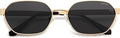 Trendy Polarized Hexagon Sunglasses for Women Men, UV400 Retro Rectangle Shades