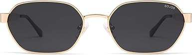 Trendy Polarized Hexagon Sunglasses for Women Men, UV400 Retro Rectangle Shades