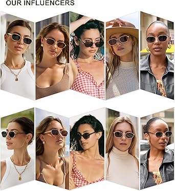 Trendy Polarized Hexagon Sunglasses for Women Men, UV400 Retro Rectangle Shades